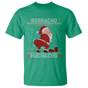 Funny Drunk Mexican Santa T Shirt Borracho Pero Buen Muchacho Good Guy in Spanish TS02 Irish Green Print Your Wear