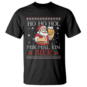Funny Mexican Santa Drinking T Shirt Ho Ho Hol Mir Mal Ein Bier Hold Me A Beer Xmas Party TS02 Black Print Your Wear