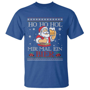 Funny Mexican Santa Drinking T Shirt Ho Ho Hol Mir Mal Ein Bier Hold Me A Beer Xmas Party TS02 Royal Blue Print Your Wear