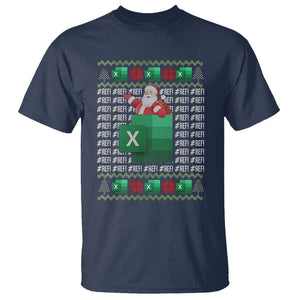 Funny Christmas Accountant T Shirt Excel REF Error Spreadsheet Santa Gift TS02 Navy Print Your Wear