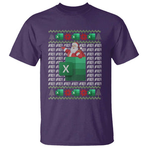 Funny Christmas Accountant T Shirt Excel REF Error Spreadsheet Santa Gift TS02 Purple Print Your Wear