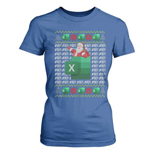 Funny Christmas Accountant T Shirt For Women Excel REF Error Spreadsheet Santa Gift TS02 Royal Blue Print Your Wear