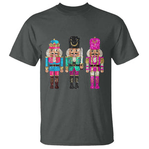 Christmas Nutcracker T Shirt Sequin Sparklle Festive Xmas Vintage TS02 Dark Heather Print Your Wear