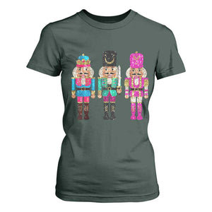 Christmas Nutcracker T Shirt For Women Sequin Sparklle Festive Xmas Vintage TS02 Dark Forest Green Print Your Wear