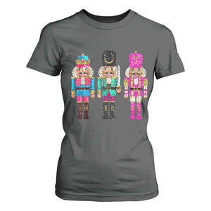 Christmas Nutcracker T Shirt For Women Sequin Sparklle Festive Xmas Vintage TS02 Dark Heather Print Your Wear
