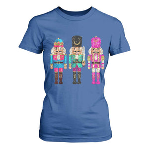 Christmas Nutcracker T Shirt For Women Sequin Sparklle Festive Xmas Vintage TS02 Royal Blue Print Your Wear