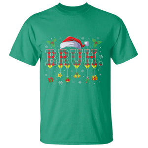 Christmas Bruh T Shirt Red Plaid Retro Xmas Pajamas Matching TS02 Irish Green Print Your Wear