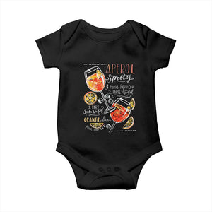 Aperol Spritz Baby Onesie Cocktail Recipe Drinking Lover Gift TS02 Black Print Your Wear