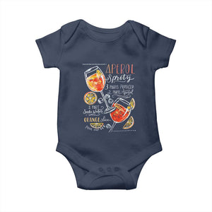 Aperol Spritz Baby Onesie Cocktail Recipe Drinking Lover Gift TS02 Navy Print Your Wear