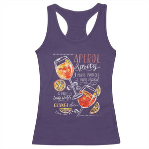 Aperol Spritz Racerback Tank Top Cocktail Recipe Drinking Lover Gift TS02 Purple Print Your Wear