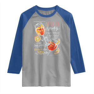 Aperol Spritz Raglan Shirt Cocktail Recipe Drinking Lover Gift TS02 Sport Gray Royal Print Your Wear