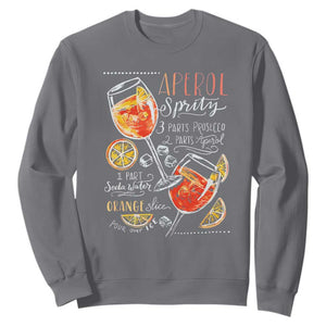 Aperol Spritz Sweatshirt Cocktail Recipe Drinking Lover Gift TS02 Charcoal Print Your Wear