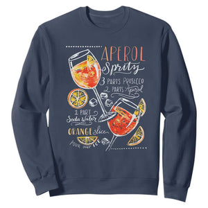Aperol Spritz Sweatshirt Cocktail Recipe Drinking Lover Gift TS02 Navy Print Your Wear