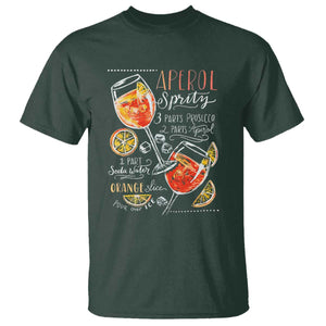 Aperol Spritz T Shirt Cocktail Recipe Drinking Lover Gift TS02 Dark Forest Green Print Your Wear