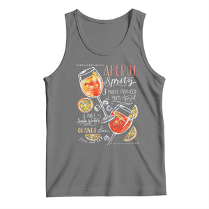 Aperol Spritz Tank Top Cocktail Recipe Drinking Lover Gift TS02 Black Heather Print Your Wear