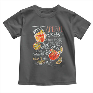 Aperol Spritz Toddler T Shirt Cocktail Recipe Drinking Lover Gift TS02 Dark Heather Print Your Wear