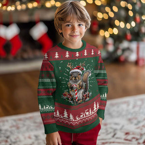 Xmas Squirrel Ugly Christmas Sweater Xmas Tree Lights Reindeer Santa Hat Pajamas TS02 Christmas Print Your Wear