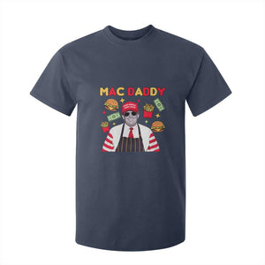 Funny Donald Trump 2024 T Shirt For Kid Mac Daddy America Fast Food TS02 Navy Print Your Wear
