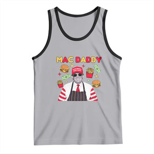 Funny Donald Trump 2024 Tank Top Mac Daddy America Fast Food TS02 Athletic Heather Black Print Your Wear