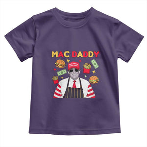 Funny Donald Trump 2024 Toddler T Shirt Mac Daddy America Fast Food TS02 Purple Print Your Wear