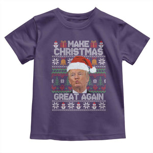 Funny Christmas Trump Toddler T Shirt Make Xmas Great Again Donald Kiss Pajamas TS02 Purple Print Your Wear