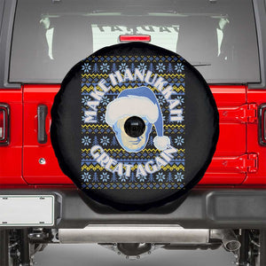 Funny Hanukkah Trump Spare Tire Cover Make Hanukkah Great Again Retro Vintage Santa Donald TS02 Black Print Your Wear