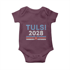 Tulsi Gabbard 2028 Baby Onesie Support Mrs. President Vintage Retro Grunge TS02 Maroon Print Your Wear