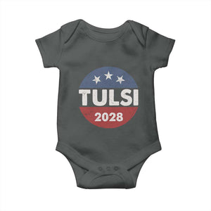 Tulsi Gabbard 2028 Baby Onesie For President TS02 Dark Heather Print Your Wear