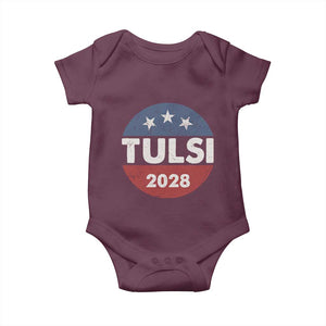 Tulsi Gabbard 2028 Baby Onesie For President TS02 Maroon Print Your Wear