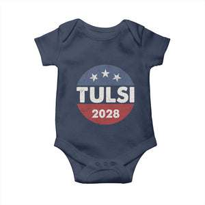 Tulsi Gabbard 2028 Baby Onesie For President TS02 Navy Print Your Wear