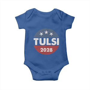 Tulsi Gabbard 2028 Baby Onesie For President TS02 Royal Blue Print Your Wear