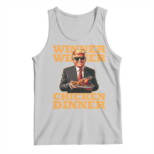 Trump Won 2024 Winner Tank Top Funny Winner Chicken Dinner TS02 Ash Print Your Wear