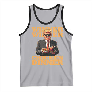 Trump Won 2024 Winner Tank Top Funny Winner Chicken Dinner TS02 Athletic Heather Black Print Your Wear