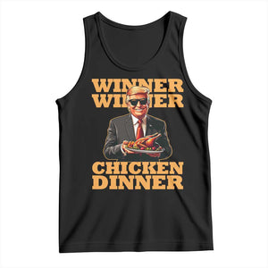 Trump Won 2024 Winner Tank Top Funny Winner Chicken Dinner TS02 Black Print Your Wear