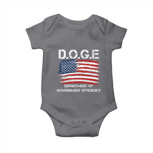 Trump Elon 2024 Baby Onesie D.O.G.E Department Of Government Efficiency DOGE TS02 Charcoal Print Your Wear