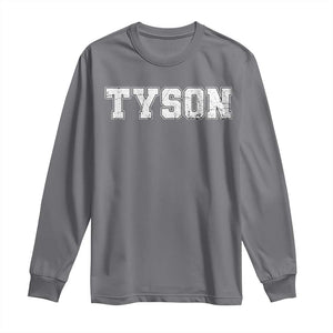 Team Tyson Long Sleeve Shirt Family Personalized Name Retro Vintage Minimalism TS02 Charcoal Print Your Wear