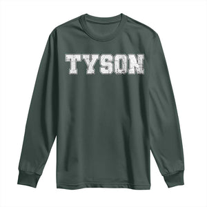 Team Tyson Long Sleeve Shirt Family Personalized Name Retro Vintage Minimalism TS02 Dark Forest Green Print Your Wear