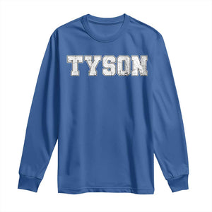 Team Tyson Long Sleeve Shirt Family Personalized Name Retro Vintage Minimalism TS02 Royal Blue Print Your Wear