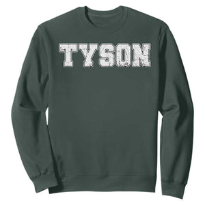 Team Tyson Sweatshirt Family Personalized Name Retro Vintage Minimalism TS02 Dark Forest Green Print Your Wear