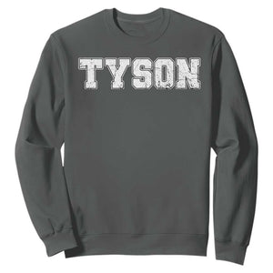 Team Tyson Sweatshirt Family Personalized Name Retro Vintage Minimalism TS02 Dark Heather Print Your Wear