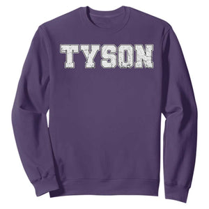 Team Tyson Sweatshirt Family Personalized Name Retro Vintage Minimalism TS02 Purple Print Your Wear