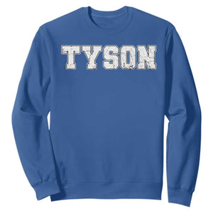 Team Tyson Sweatshirt Family Personalized Name Retro Vintage Minimalism TS02 Royal Blue Print Your Wear