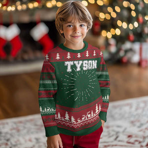 Team Tyson Ugly Christmas Sweater Family Personalized Name Retro Vintage Minimalism TS02 Christmas Print Your Wear
