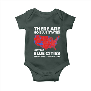 American Republican 2024 Baby Onesie There Are No Blue States Only Big Blue Cities America Map TS02 Print Your Wear