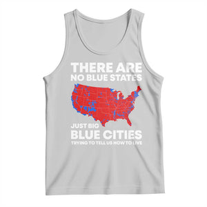 American Republican 2024 Tank Top There Are No Blue States Only Big Blue Cities America Map TS02 Ash Print Your Wear