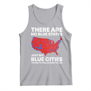American Republican 2024 Tank Top There Are No Blue States Only Big Blue Cities America Map TS02 Athletic Heather Print Your Wear