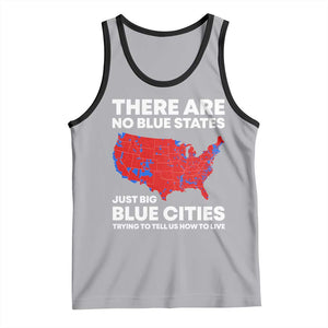 American Republican 2024 Tank Top There Are No Blue States Only Big Blue Cities America Map TS02 Athletic Heather Black Print Your Wear