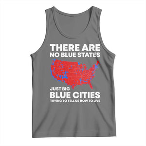 American Republican 2024 Tank Top There Are No Blue States Only Big Blue Cities America Map TS02 Black Heather Print Your Wear