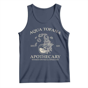 Funny Feminist Tank Top Aqua Tofana Apothecary Est 1633 Retro Vintage TS02 Navy Print Your Wear