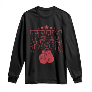 Team Tyson Long Sleeve Shirt Family Personalized Name Retro Red TS02 Black Print Your Wear